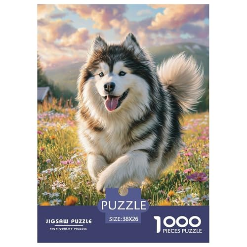 Cute Pet Dog 1000-teiliges Pet Puzzle Für Die Ganze Familie Geschicklichkeitsspiel Puzzlespiel Themen-Puzzle Mit 38x26cm/1000pcs von RYVABXYAK