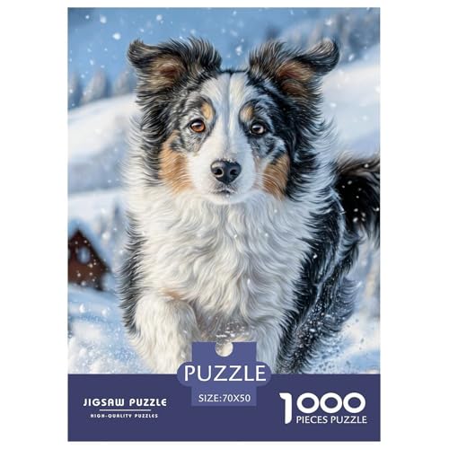 Cute Pet Dog 1000-teiliges Pet Puzzle Für Die Ganze Familie Geschicklichkeitsspiel Puzzlespiel Themen-Puzzle Mit 70x50cm/1000pcs von RYVABXYAK