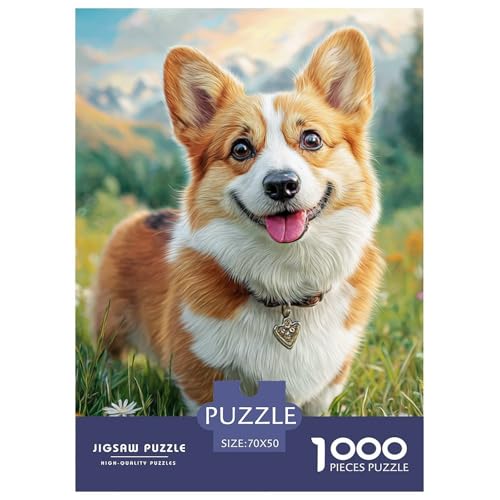 Cute Pet Dog 1000-teiliges Pet Puzzle Für Die Ganze Familie Klassische Anspruchsvolles Puzzle 70x50cm/1000pcs von RYVABXYAK