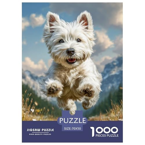Cute Pet Dog 1000-teiliges Pet Puzzle Für Die Ganze Familie Klassische DIY Herausfordernde 70x50cm/1000pcs von RYVABXYAK