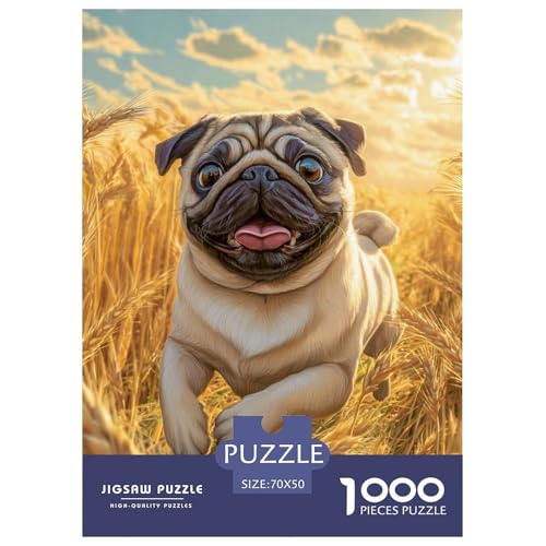 Cute Pet Dog 1000-teiliges Pet Puzzle Für Die Ganze Familie Klassische Unmöglich Puzzles 70x50cm/1000pcs von RYVABXYAK