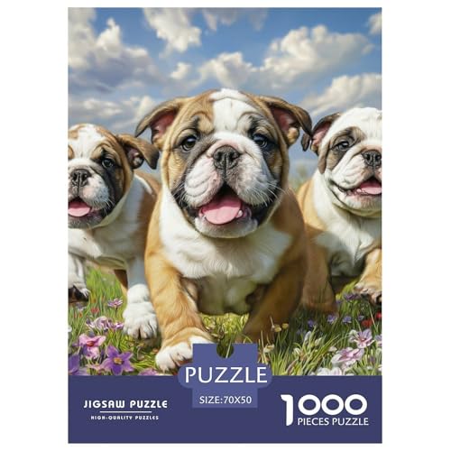 Cute Pet Dog 1000-teiliges Pet Puzzle Für Erwachsene Erwachsenenpuzzle Mit Wimmelbild Anspruchsvolles Puzzle 70x50cm/1000pcs von RYVABXYAK