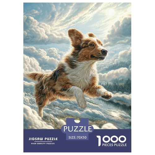 Cute Pet Dog 1000-teiliges Pet Puzzle Für Erwachsene Erwachsenenpuzzle Mit Wimmelbild DIY Herausfordernde 70x50cm/1000pcs von RYVABXYAK