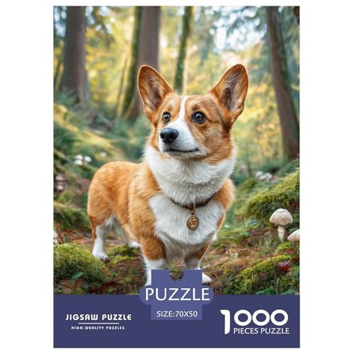 Cute Pet Dog 1000-teiliges Pet Puzzle Für Erwachsene Erwachsenenpuzzle Mit Wimmelbild DIY Herausfordernde 70x50cm/1000pcs von RYVABXYAK