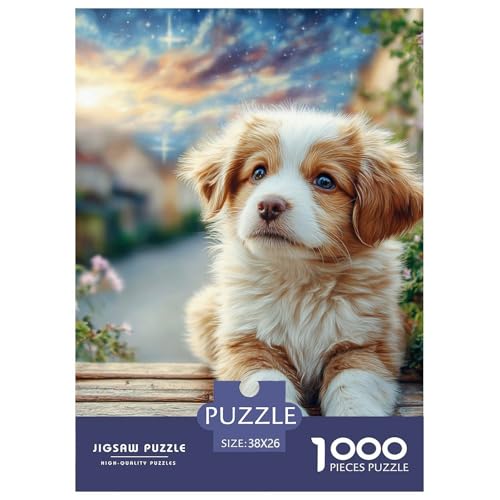Cute Pet Dog 1000-teiliges Pet Puzzle Für Erwachsene Erwachsenenpuzzle Mit Wimmelbild Puzzlespiel Themen-Puzzle Mit 38x26cm/1000pcs von RYVABXYAK