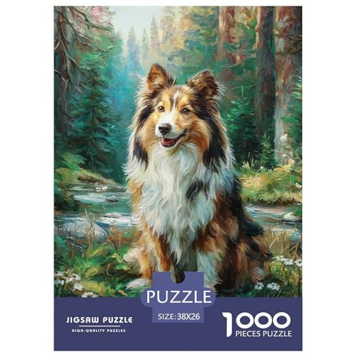 Cute Pet Dog 1000-teiliges Pet Puzzle Für Erwachsene Geschicklichkeitsspiel Anspruchsvolles Puzzle 38x26cm/1000pcs von RYVABXYAK