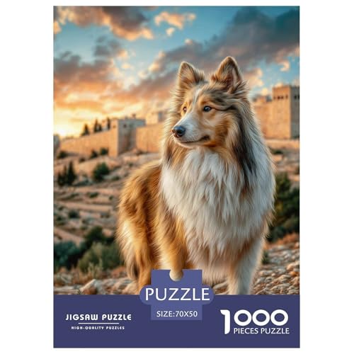 Cute Pet Dog 1000-teiliges Pet Puzzle Für Erwachsene Geschicklichkeitsspiel Anspruchsvolles Puzzle 70x50cm/1000pcs von RYVABXYAK