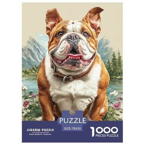 Cute Pet Dog 1000-teiliges Pet Puzzle Für Erwachsene Geschicklichkeitsspiel Anspruchsvolles Puzzle 70x50cm/1000pcs von RYVABXYAK