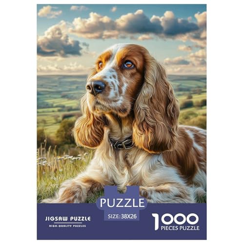 Cute Pet Dog 1000-teiliges Pet Puzzle Für Erwachsene Geschicklichkeitsspiel DIY Herausfordernde 38x26cm/1000pcs von RYVABXYAK