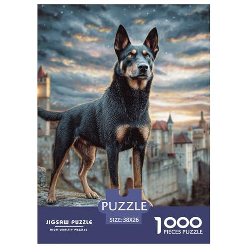 Cute Pet Dog 1000-teiliges Pet Puzzle Für Erwachsene Geschicklichkeitsspiel DIY Herausfordernde 38x26cm/1000pcs von RYVABXYAK