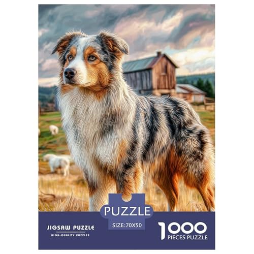 Cute Pet Dog 1000-teiliges Pet Puzzle Für Erwachsene Geschicklichkeitsspiel DIY Herausfordernde 70x50cm/1000pcs von RYVABXYAK