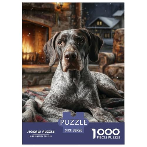 Cute Pet Dog 1000-teiliges Pet Puzzle Für Erwachsene Geschicklichkeitsspiel Puzzlespiel Themen-Puzzle Mit 38x26cm/1000pcs von RYVABXYAK