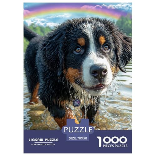 Cute Pet Dog 1000-teiliges Pet Puzzle Für Erwachsene Geschicklichkeitsspiel Puzzlespiel Themen-Puzzle Mit 70x50cm/1000pcs von RYVABXYAK