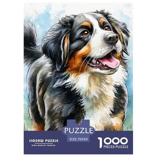 Cute Pet Dog 1000-teiliges Pet Puzzle Für Erwachsene Geschicklichkeitsspiel Puzzlespiel Themen-Puzzle Mit 70x50cm/1000pcs von RYVABXYAK
