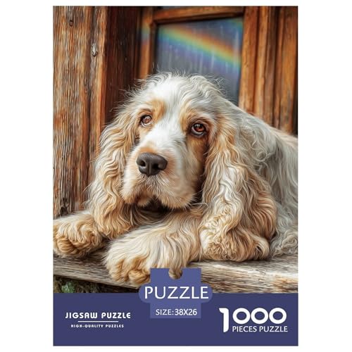 Cute Pet Dog 1000-teiliges Pet Puzzle Für Erwachsene Geschicklichkeitsspiel Unmöglich Puzzles 38x26cm/1000pcs von RYVABXYAK