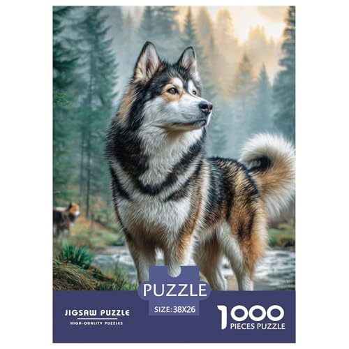 Cute Pet Dog 1000-teiliges Pet Puzzle Für Erwachsene Geschicklichkeitsspiel Unmöglich Puzzles 38x26cm/1000pcs von RYVABXYAK