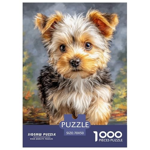 Cute Pet Dog 1000-teiliges Pet Puzzle Für Erwachsene Geschicklichkeitsspiel Unmöglich Puzzles 70x50cm/1000pcs von RYVABXYAK