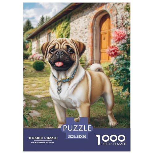 Cute Pet Dog 1000-teiliges Pet Puzzle Für Erwachsene Und Kinder Erwachsenenpuzzle Mit Wimmelbild Puzzlespiel Themen-Puzzle Mit 38x26cm/1000pcs von RYVABXYAK