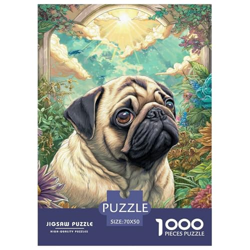 Cute Pet Dog 1000-teiliges Pet Puzzle Für Erwachsene Und Kinder Erwachsenenpuzzle Mit Wimmelbild Puzzlespiel Themen-Puzzle Mit 70x50cm/1000pcs von RYVABXYAK