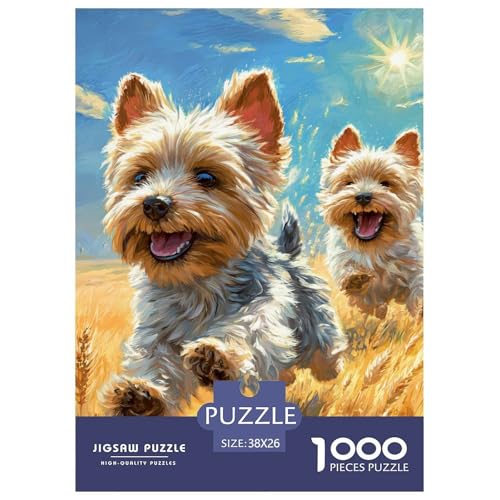 Cute Pet Dog 1000-teiliges Pet Puzzle Für Erwachsene Und Kinder Geschicklichkeitsspiel Anspruchsvolles Puzzle 38x26cm/1000pcs von RYVABXYAK