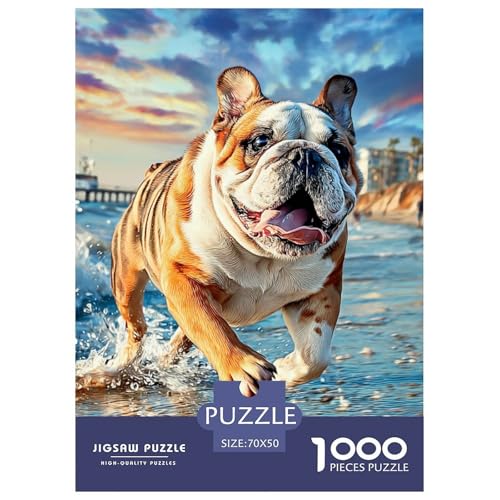 Cute Pet Dog 1000-teiliges Pet Puzzle Für Erwachsene Und Kinder Geschicklichkeitsspiel Anspruchsvolles Puzzle 70x50cm/1000pcs von RYVABXYAK