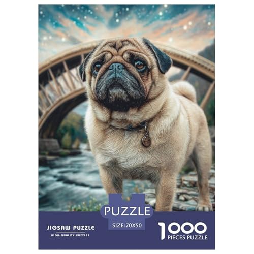 Cute Pet Dog 1000-teiliges Pet Puzzle Für Erwachsene Und Kinder Geschicklichkeitsspiel Anspruchsvolles Puzzle 70x50cm/1000pcs von RYVABXYAK