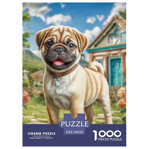 Cute Pet Dog 1000-teiliges Pet Puzzle Für Erwachsene Und Kinder Geschicklichkeitsspiel Anspruchsvolles Puzzle 70x50cm/1000pcs von RYVABXYAK