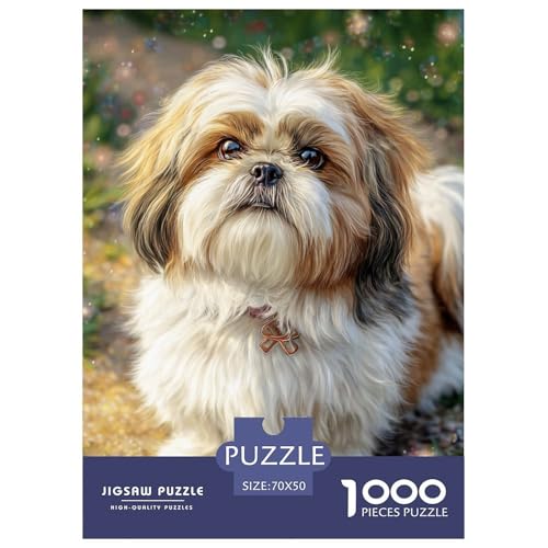 Cute Pet Dog 1000-teiliges Pet Puzzle Für Erwachsene Und Kinder Geschicklichkeitsspiel DIY Herausfordernde 70x50cm/1000pcs von RYVABXYAK