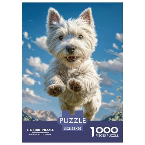 Cute Pet Dog 1000-teiliges Pet Puzzle Für Erwachsene Und Kinder Geschicklichkeitsspiel Puzzlespiel Themen-Puzzle Mit 38x26cm/1000pcs von RYVABXYAK