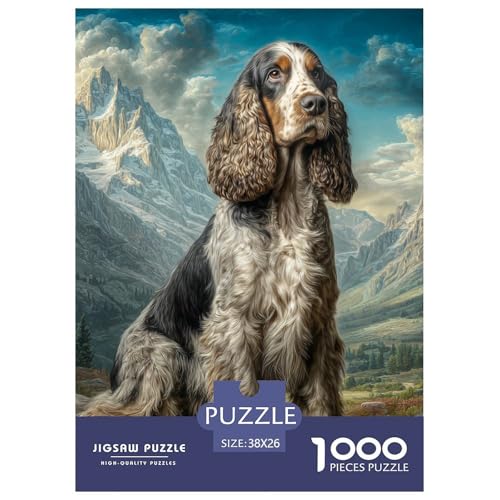Cute Pet Dog 1000-teiliges Pet Puzzle Für Erwachsene Und Kinder Geschicklichkeitsspiel Puzzlespiel Themen-Puzzle Mit 38x26cm/1000pcs von RYVABXYAK