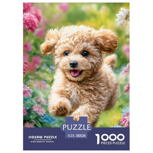 Cute Pet Dog 1000-teiliges Pet Puzzle Für Erwachsene Und Kinder Geschicklichkeitsspiel Puzzlespiel Themen-Puzzle Mit 38x26cm/1000pcs von RYVABXYAK