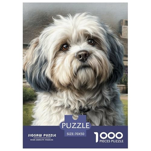 Cute Pet Dog 1000-teiliges Pet Puzzle Für Erwachsene Und Kinder Geschicklichkeitsspiel Puzzlespiel Themen-Puzzle Mit 70x50cm/1000pcs von RYVABXYAK