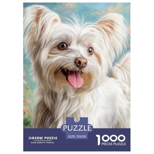 Cute Pet Dog 1000-teiliges Pet Puzzle Für Erwachsene Und Kinder Geschicklichkeitsspiel Puzzlespiel Themen-Puzzle Mit 70x50cm/1000pcs von RYVABXYAK