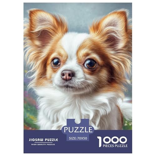 Cute Pet Dog 1000-teiliges Pet Puzzle Für Erwachsene Und Kinder Geschicklichkeitsspiel Unmöglich Puzzles 70x50cm/1000pcs von RYVABXYAK