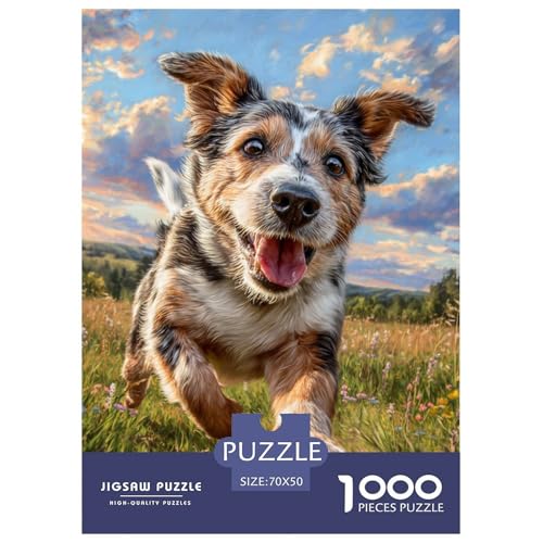 Cute Pet Dog 1000-teiliges Pet Puzzle Für Erwachsene Und Kinder Geschicklichkeitsspiel Unmöglich Puzzles 70x50cm/1000pcs von RYVABXYAK
