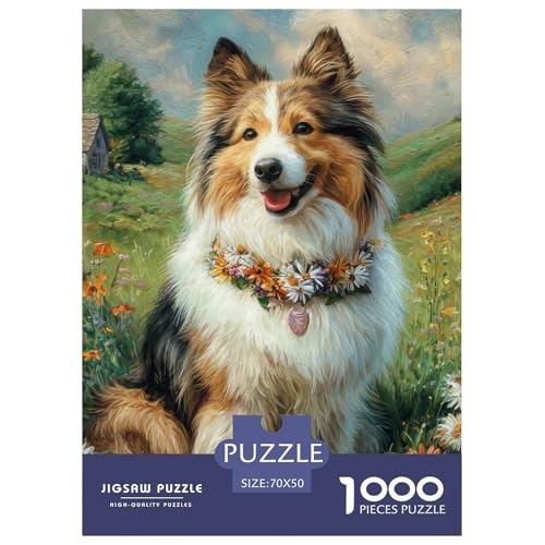 Cute Pet Dog 1000-teiliges Pet Puzzle Für Erwachsene Und Kinder Geschicklichkeitsspiel Unmöglich Puzzles 70x50cm/1000pcs von RYVABXYAK