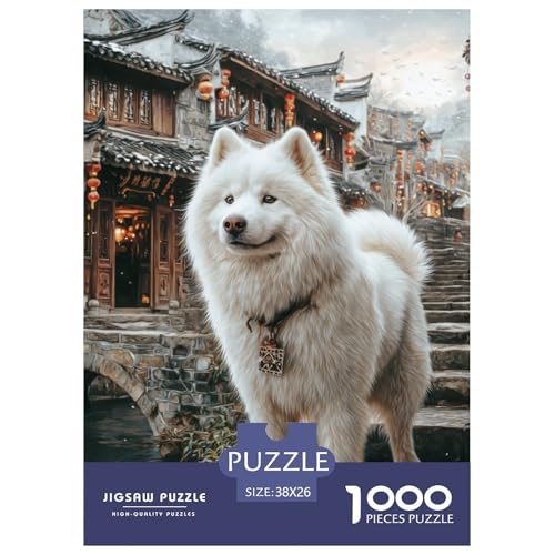 Cute Pet Dog 1000-teiliges Pet Puzzle Für Erwachsene Und Kinder Klassische Anspruchsvolles Puzzle 38x26cm/1000pcs von RYVABXYAK