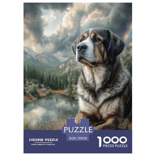 Cute Pet Dog 1000-teiliges Pet Puzzle Für Erwachsene Und Kinder Klassische DIY Herausfordernde 70x50cm/1000pcs von RYVABXYAK