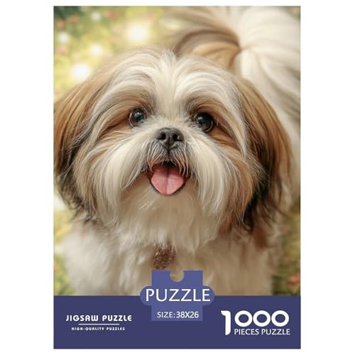 Cute Pet Dog 1000-teiliges Pet Puzzle Für Erwachsene Und Kinder Klassische Puzzlespiel Themen-Puzzle Mit 38x26cm/1000pcs von RYVABXYAK