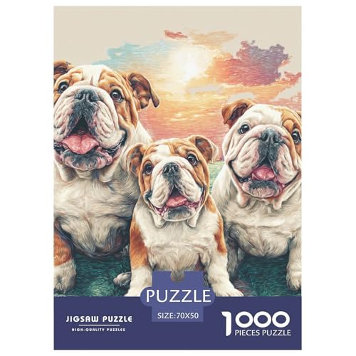 Cute Pet Dog 1000-teiliges Pet Puzzle Für Erwachsene Und Kinder Klassische Puzzlespiel Themen-Puzzle Mit 70x50cm/1000pcs von RYVABXYAK