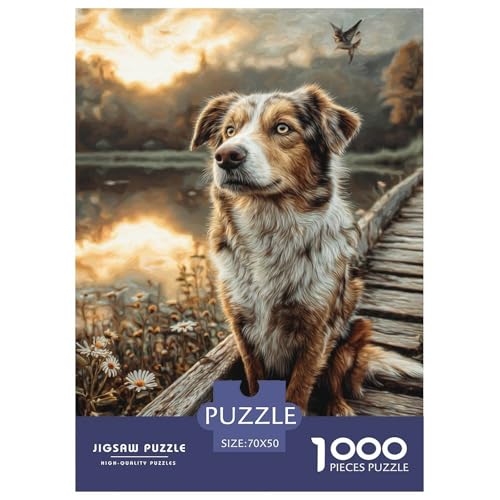 Cute Pet Dog 1000-teiliges Pet Puzzle Für Erwachsene Und Kinder Klassische Unmöglich Puzzles 70x50cm/1000pcs von RYVABXYAK