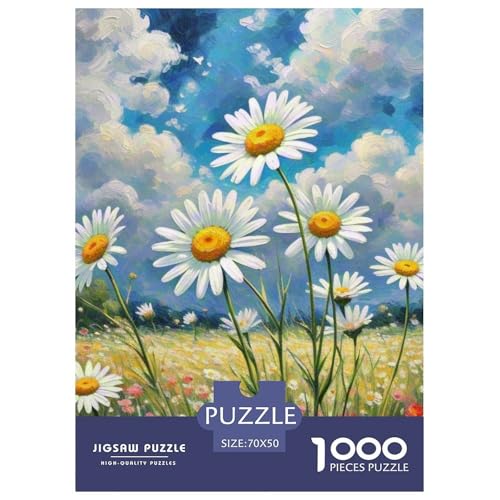 Daisy 1000-teiliges Flower Puzzle Familien Geschicklichkeitsspiel Puzzlespiel Themen-Puzzle Mit 70x50cm/1000pcs von RYVABXYAK