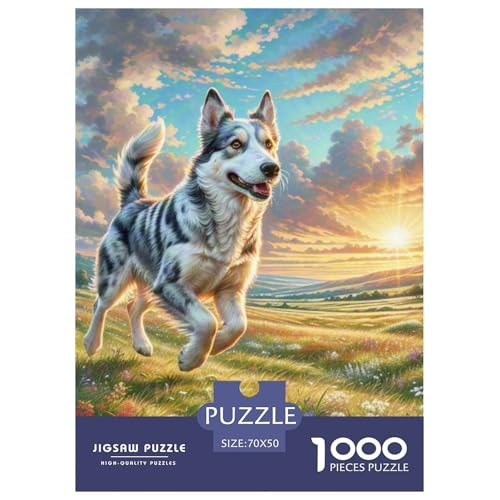 Dandie Dinmont Terrier 1000-teiliges Pet Puzzle Familien Geschicklichkeitsspiel Anspruchsvolles Puzzle 70x50cm/1000pcs von RYVABXYAK