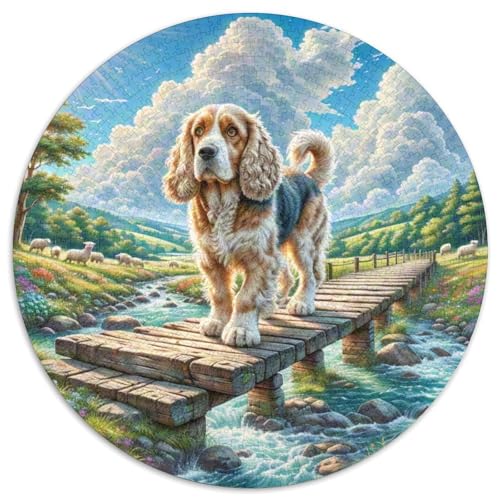Dog 1000 Rundes Circular Puzzles Kreative Pädagogisches Stressabbau-Spielzeug Für Erwachsene 1000pcs (67.5x67.5cm) von RYVABXYAK