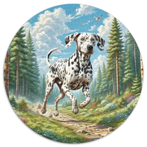 Dog 1000 Rundes Pet Circular Puzzles Kreative Pädagogisches Stressabbau-Spielzeug Für Erwachsene 1000pcs (67.5x67.5cm) von RYVABXYAK