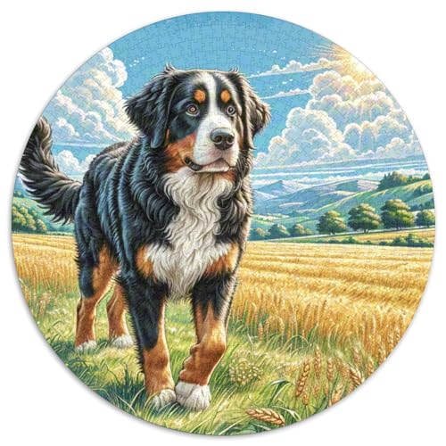 Dog 1000 Rundes Pet Circular Puzzles Kreative Stressfreisetzung Spielzeug Für Erwachsene 1000pcs (67.5x67.5cm) von RYVABXYAK