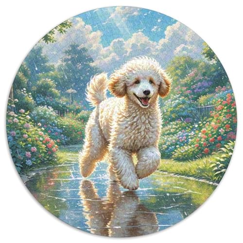 Dog 1000 Rundes Pet Circular Puzzles Schwieriges Großes Stressfreisetzung Spielzeug Für Erwachsene 1000pcs (67.5x67.5cm) von RYVABXYAK