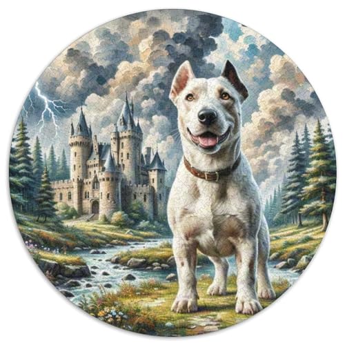 Dog 1000 Rundes Pet Puzzle Kreative Pädagogisches Stressabbau-Spielzeug Für Erwachsene 1000pcs (67.5x67.5cm) von RYVABXYAK