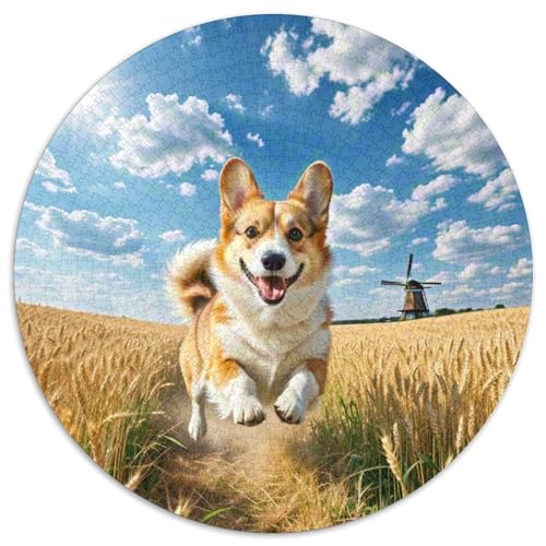 Dog 1000 Rundes Pet Puzzle Kreative Pädagogisches Stressabbau-Spielzeug Für Erwachsene 1000pcs (67.5x67.5cm) von RYVABXYAK