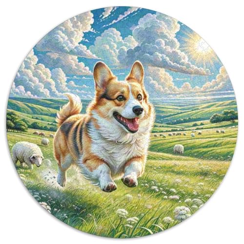 Dog 1000 Rundes Pet Puzzle Kreative Pädagogisches Stressabbau-Spielzeug Für Erwachsene Und Kinder 1000pcs (67.5x67.5cm) von RYVABXYAK